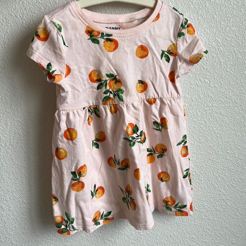 Orange print dress
